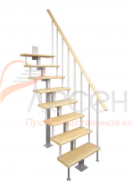 Видео сборки лестницы - Модульная малогабаритная лестница Линия (прямой марш)